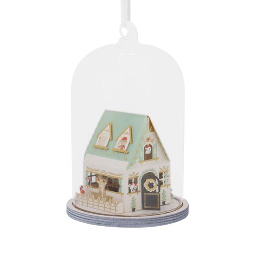 Signature Santa's House Glass Cloche Hallmark Ornament, 