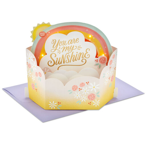 You Are My Sunshine Musical 3D Pop-Up Card for Mom With Light, 