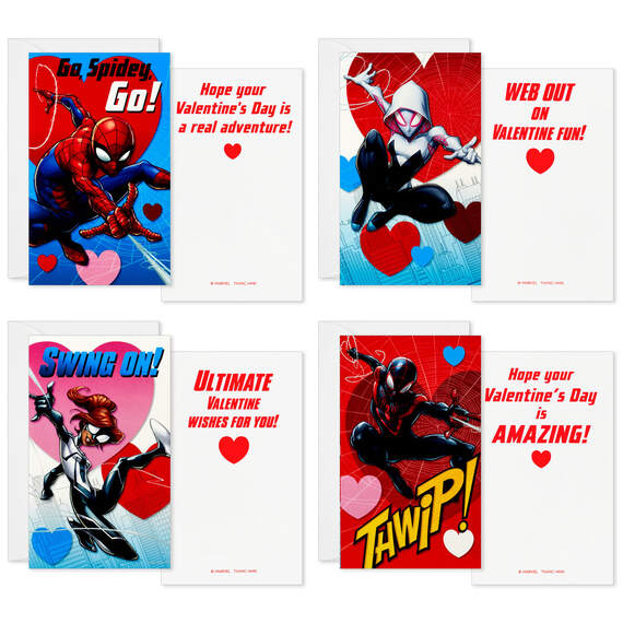 Marvel Spider-Man Kids Classroom Valentines Set With Cards and Mailbox, , large image number 3