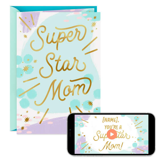 Super Star Mom Video Greeting Mother's Day Card, , large image number 1