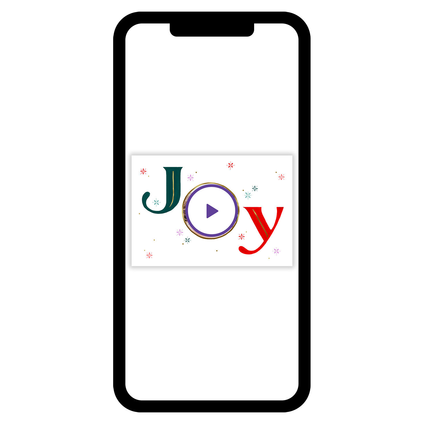 Joy and Snowflakes Christmas eCard
