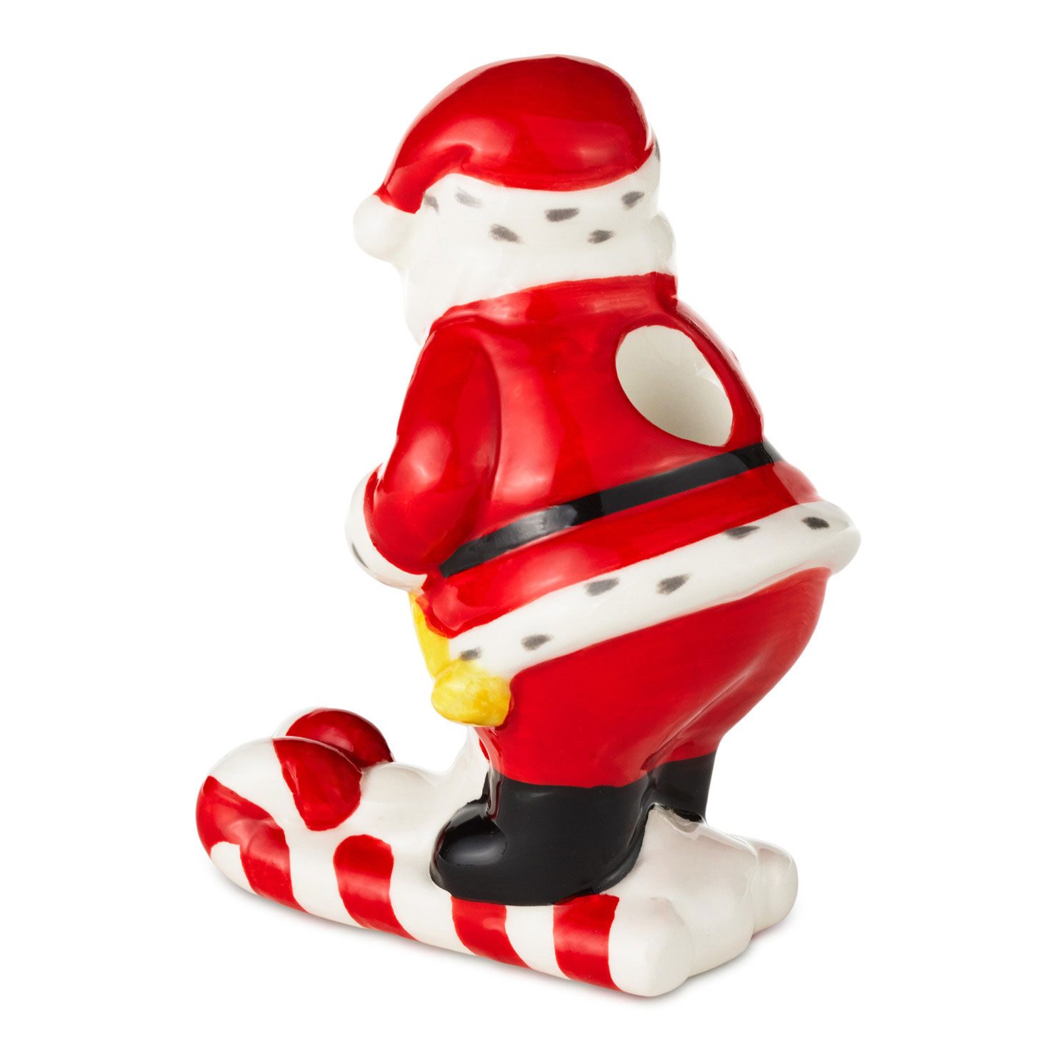 Santa On Candy Cane Skis Toothpick Holder back image number 2