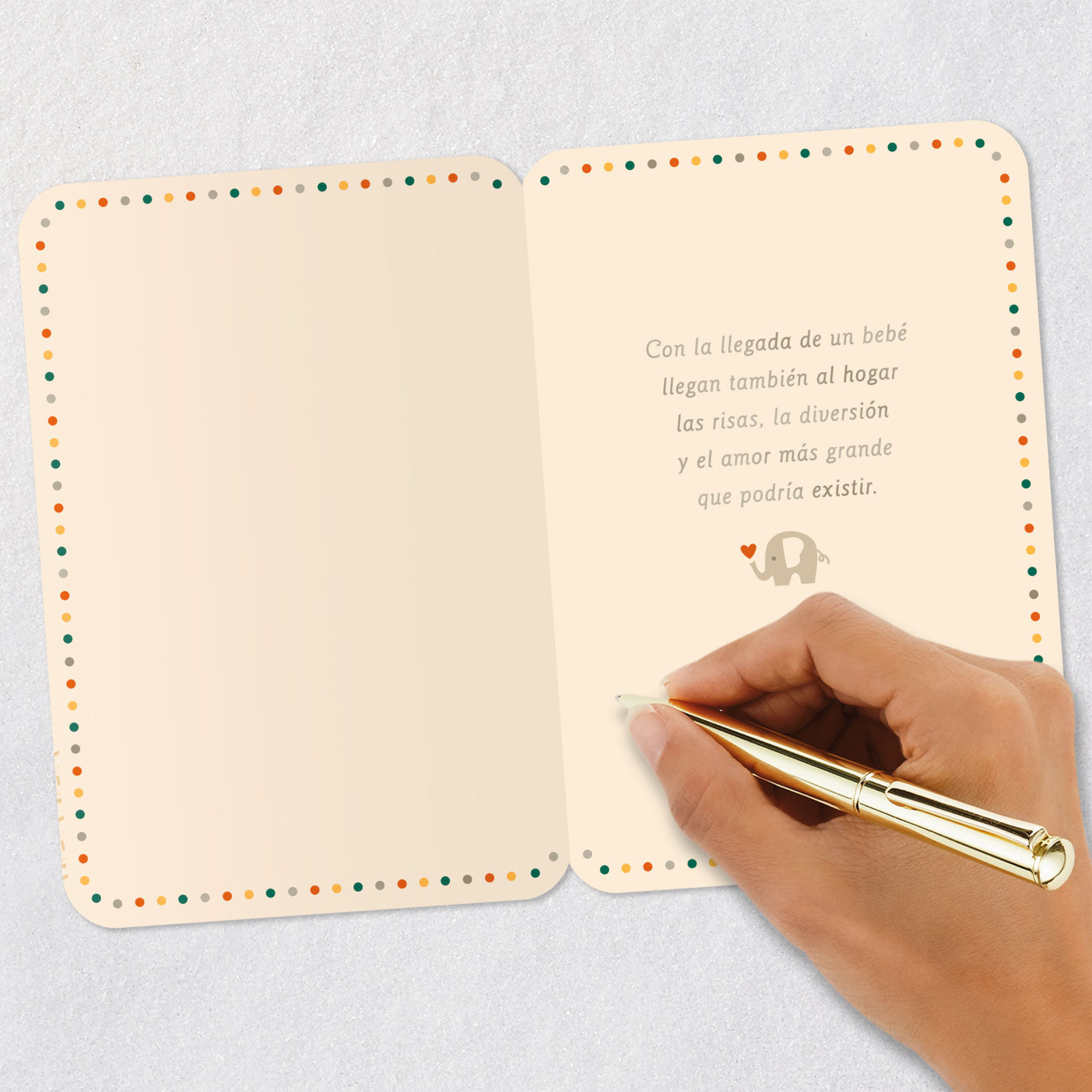 Baby Room Drawing New Baby Card in Spanish Signing card image number 6