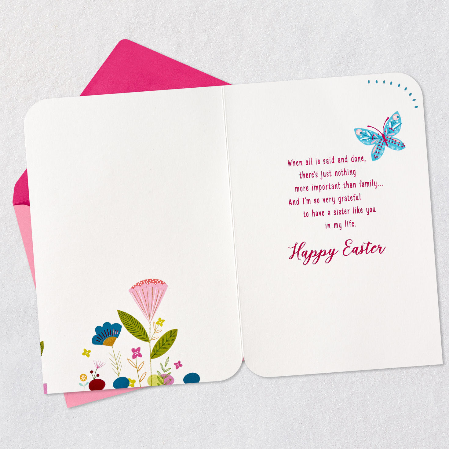 Retro Patterned Butterflies Easter Card for Sister  image number 3