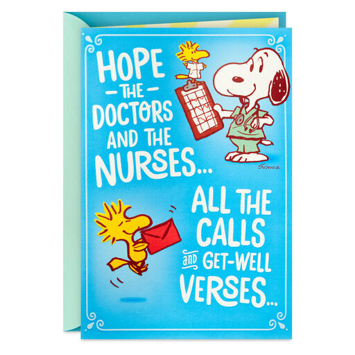 Peanuts® Snoopy Too Nice to Be Sick Pop-Up Get Well Card, 