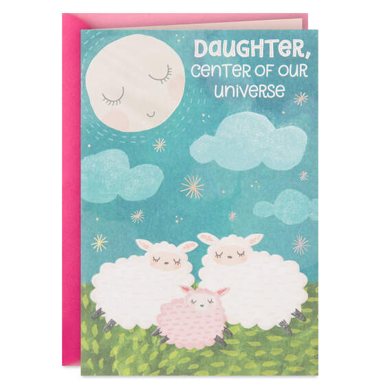 Love You to the Moon and Back 1st Birthday Card for Daughter
