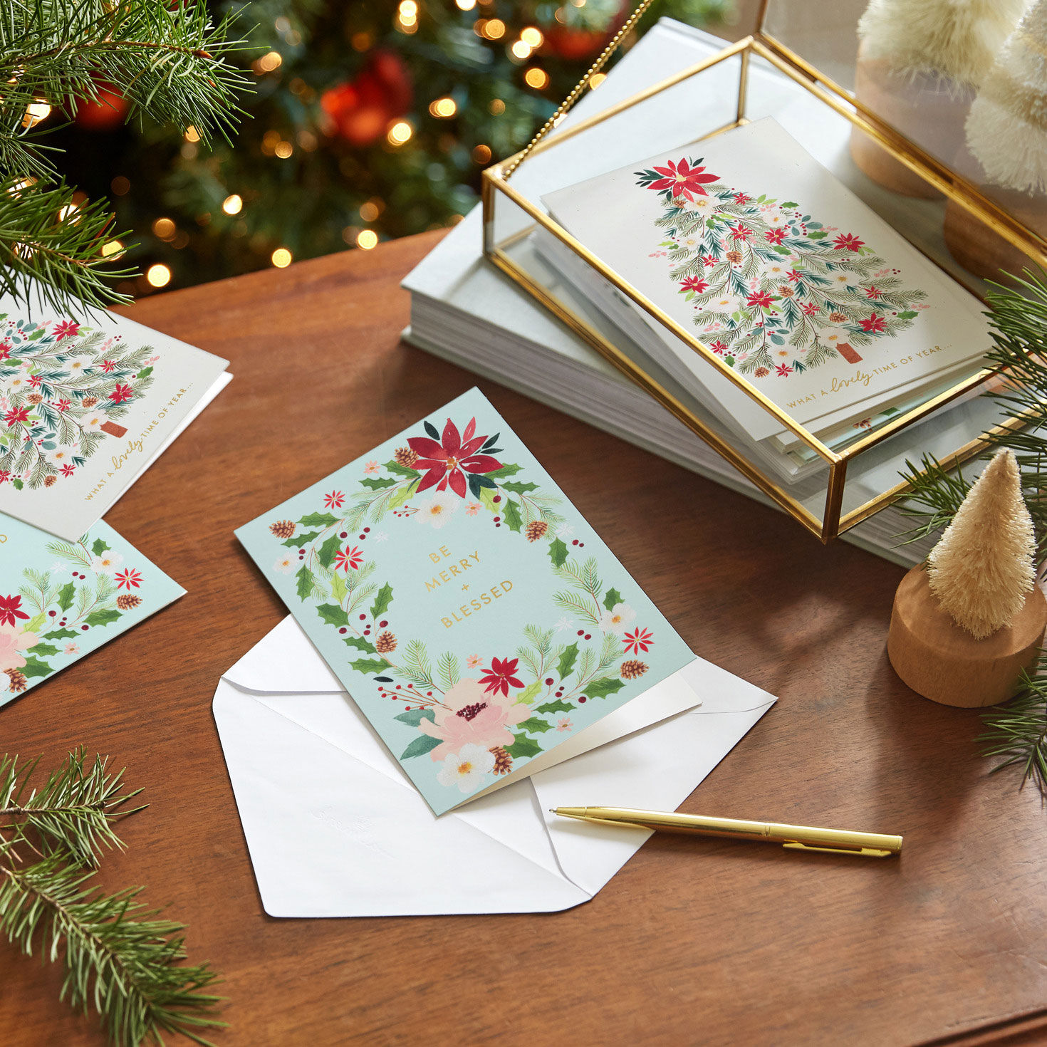 Soft Florals DaySpring Religious Christmas Cards front detail image number 6