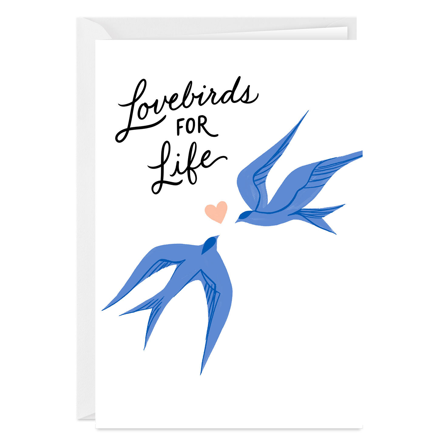 Lovebirds for Life Custom Wedding Card