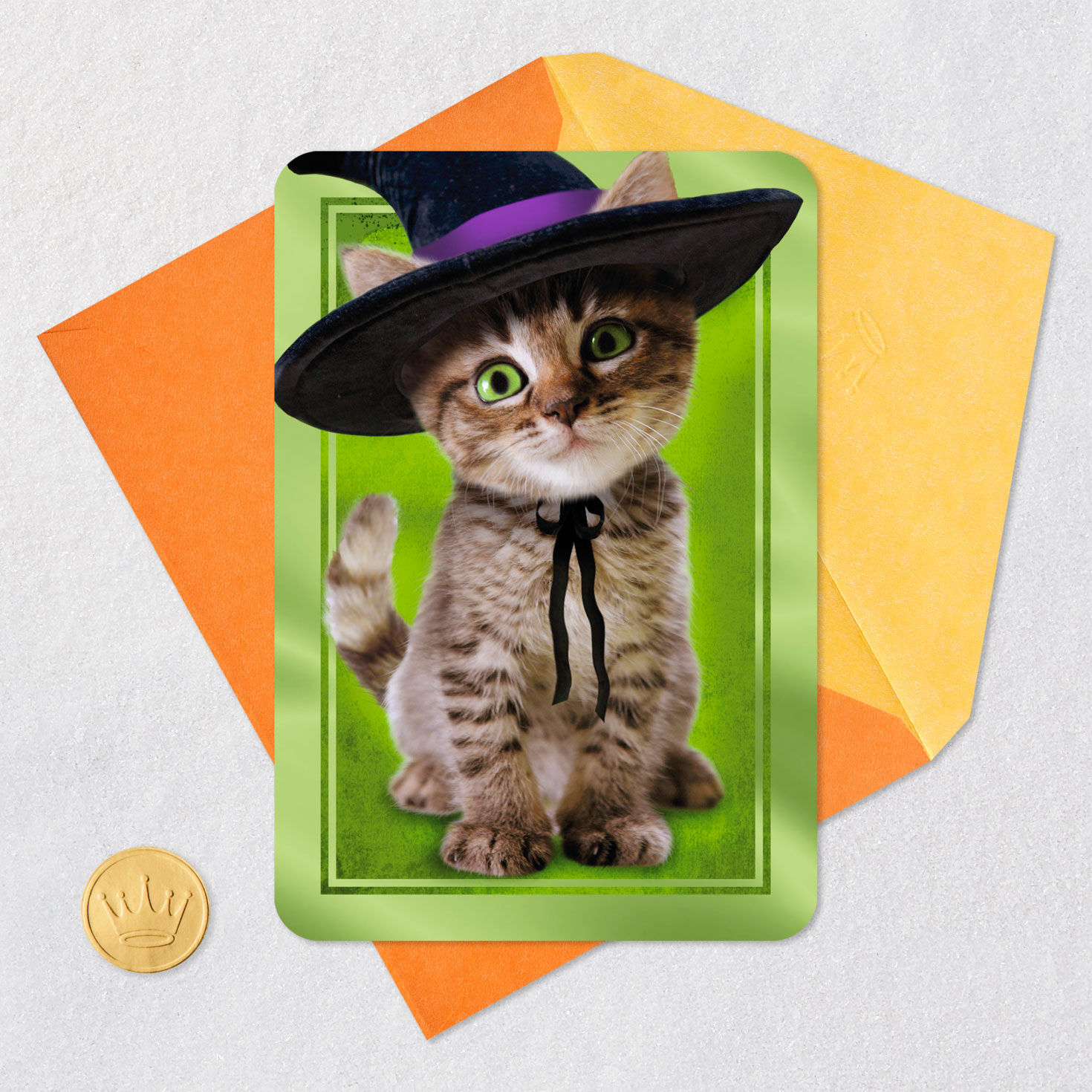Tabby Cat in Witch Hat Halloween Card for only USD 2.99 | Hallmark
