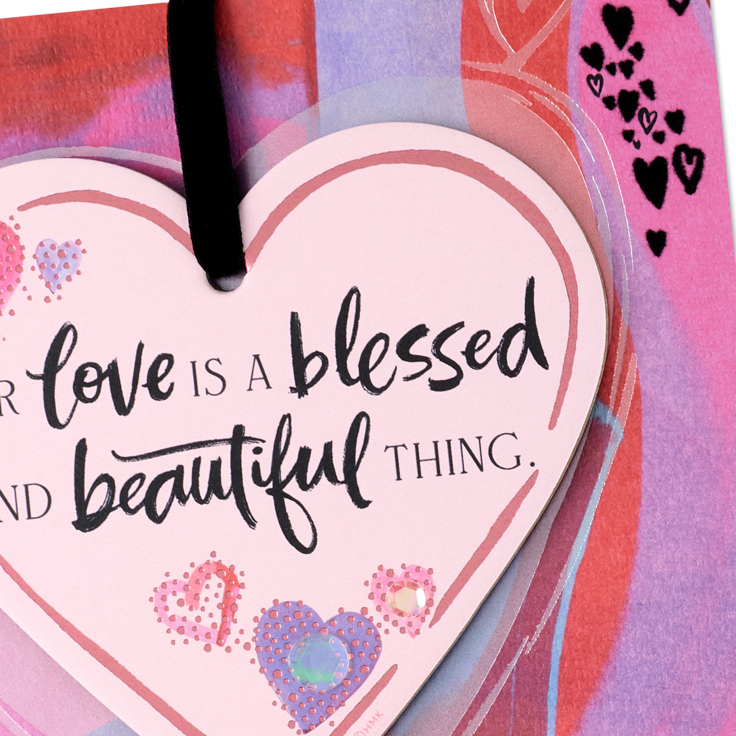 Romantic Valentine's Day Card With Heart Decoration Card Front Detail image number 5