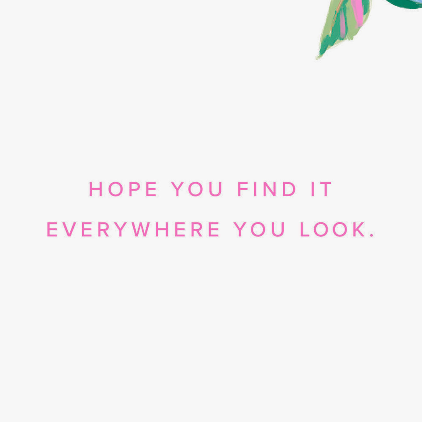 Botanical Heart Wreath on Pink Encouragement Card Sentiment image number 2