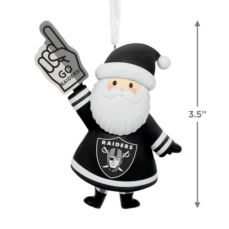 Las Vegas Raiders Santa Fan Christmas Ornament measurement image number 3