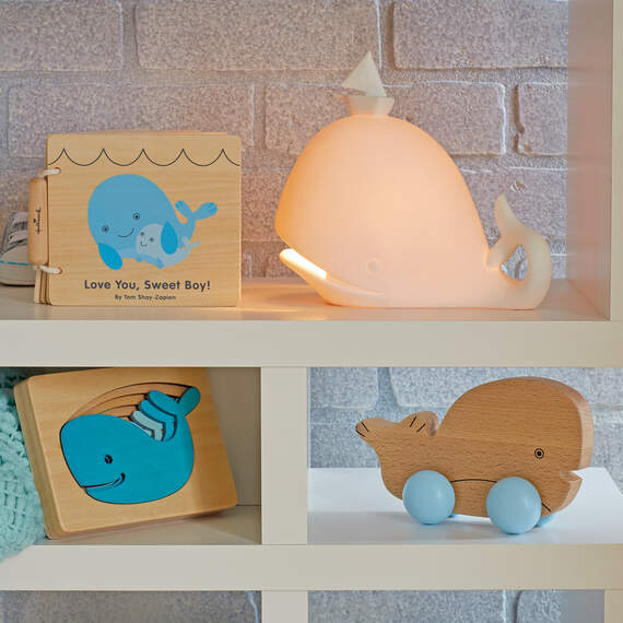 Whale Baby Decor and Wooden Toy Set, , large image number 1