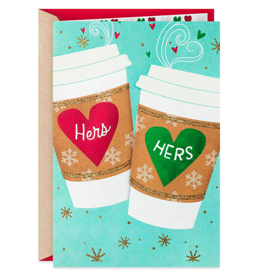 Love the Love We Share Romantic Christmas Card From Her For Her, , large image number 1