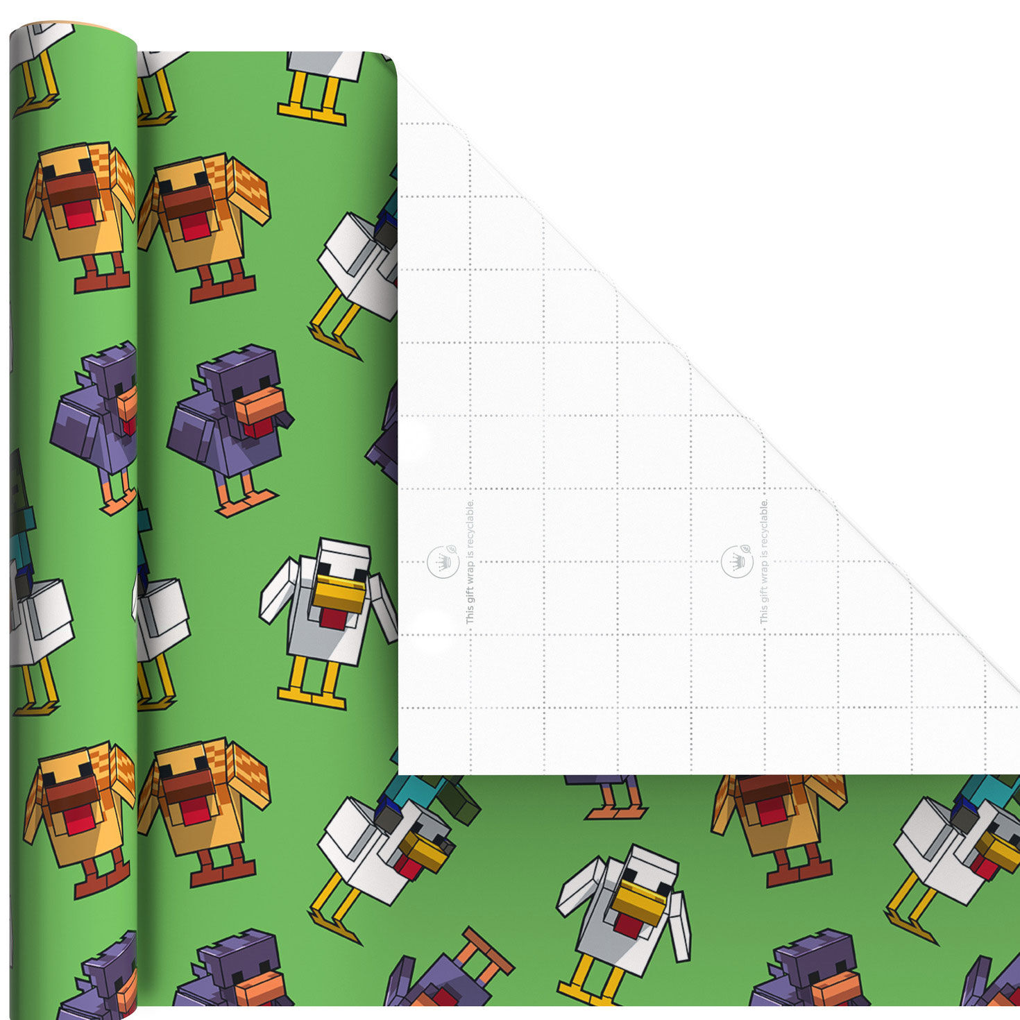 Minecraft Assorted Mini Gift Wrap Rolls Wrap square image number 4