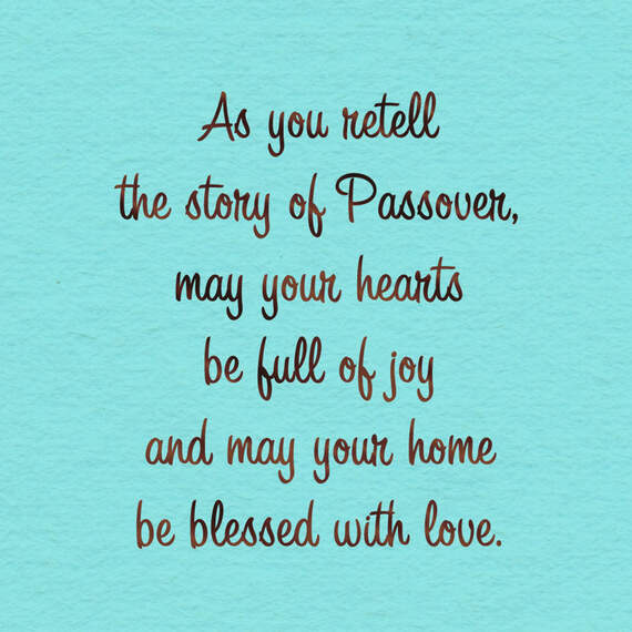 May Your Hearts Be Full Passover Card, , large image number 2