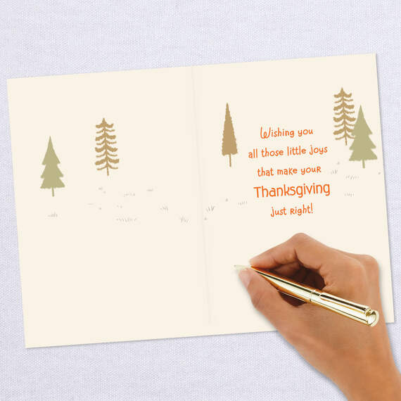 Bear and Fox Little Joys Thanksgiving Card, , large image number 6