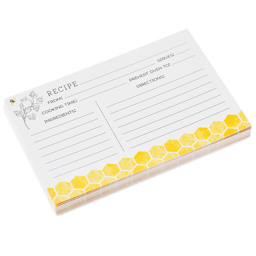 Yellow Honeycomb Recipe Refill Cards, 