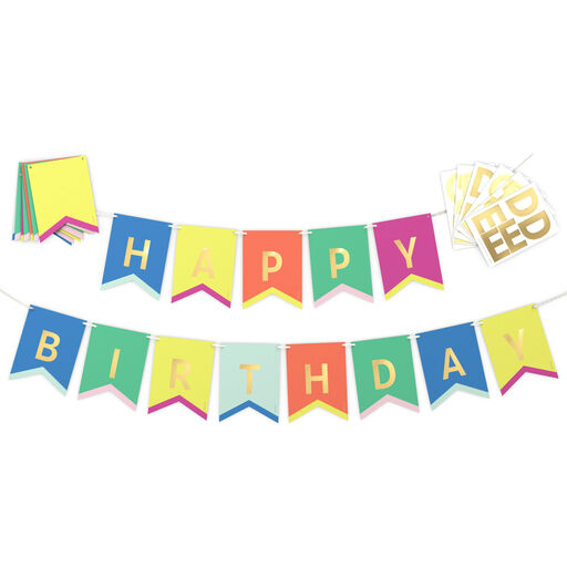 Customizable Multicolor Party Banner Kit, 
