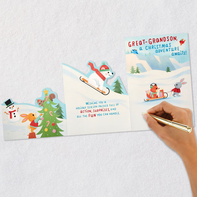 An Adventure Awaits Christmas Card for Great-Grandson, , large image number 7
