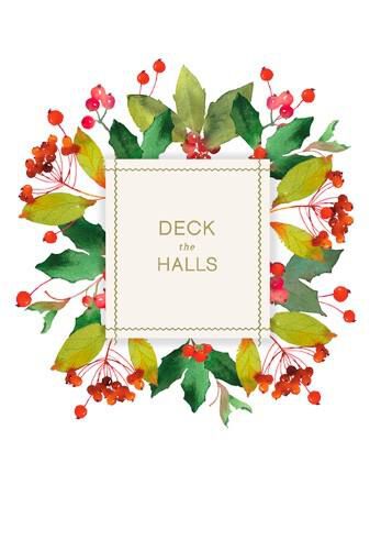 Deck the Halls Christmas Card