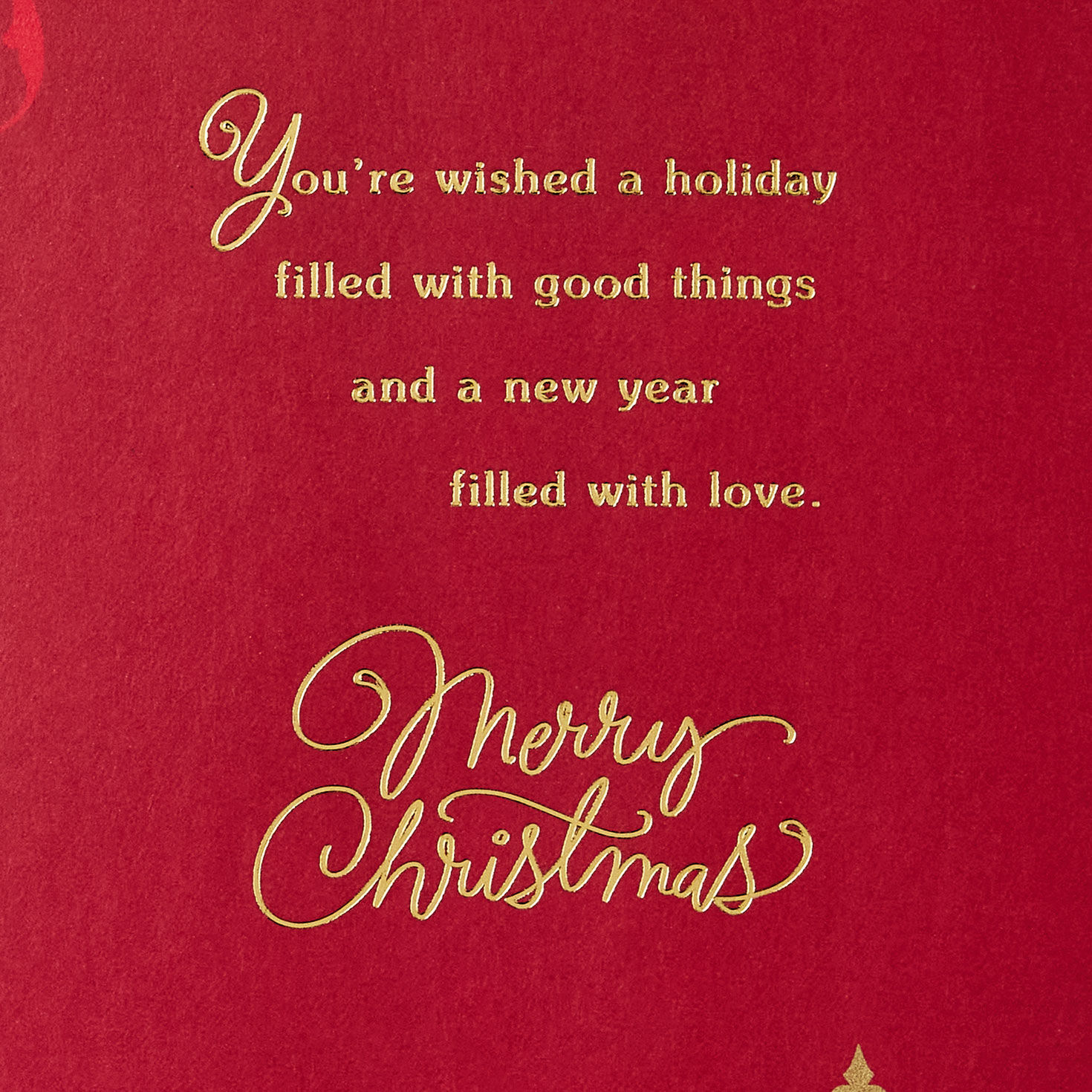Red Glitter Trees Christmas Card for Mom and Dad Sentiment image number 3