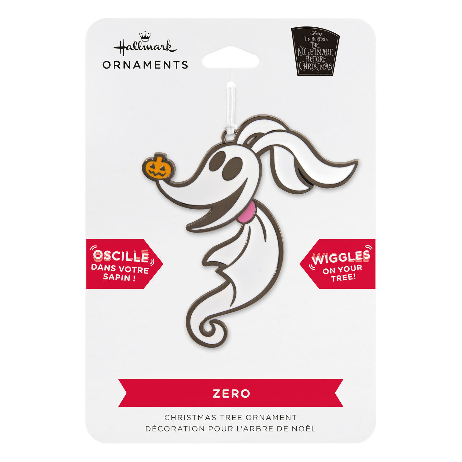 Disney Tim Burton's The Nightmare Before Christmas Zero Moving Metal Hallmark Ornament for only USD 8.49 | Hallmark