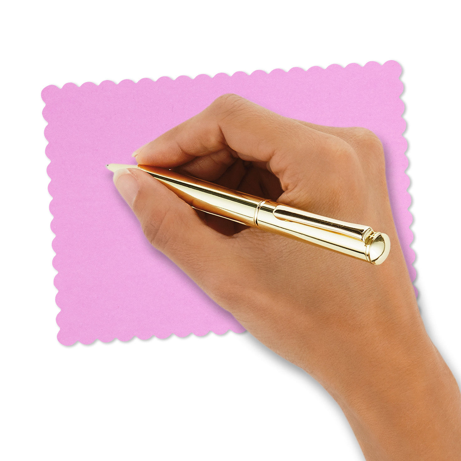 Scalloped Note Cards in Silver Glitter Caddy Signing card image number 4