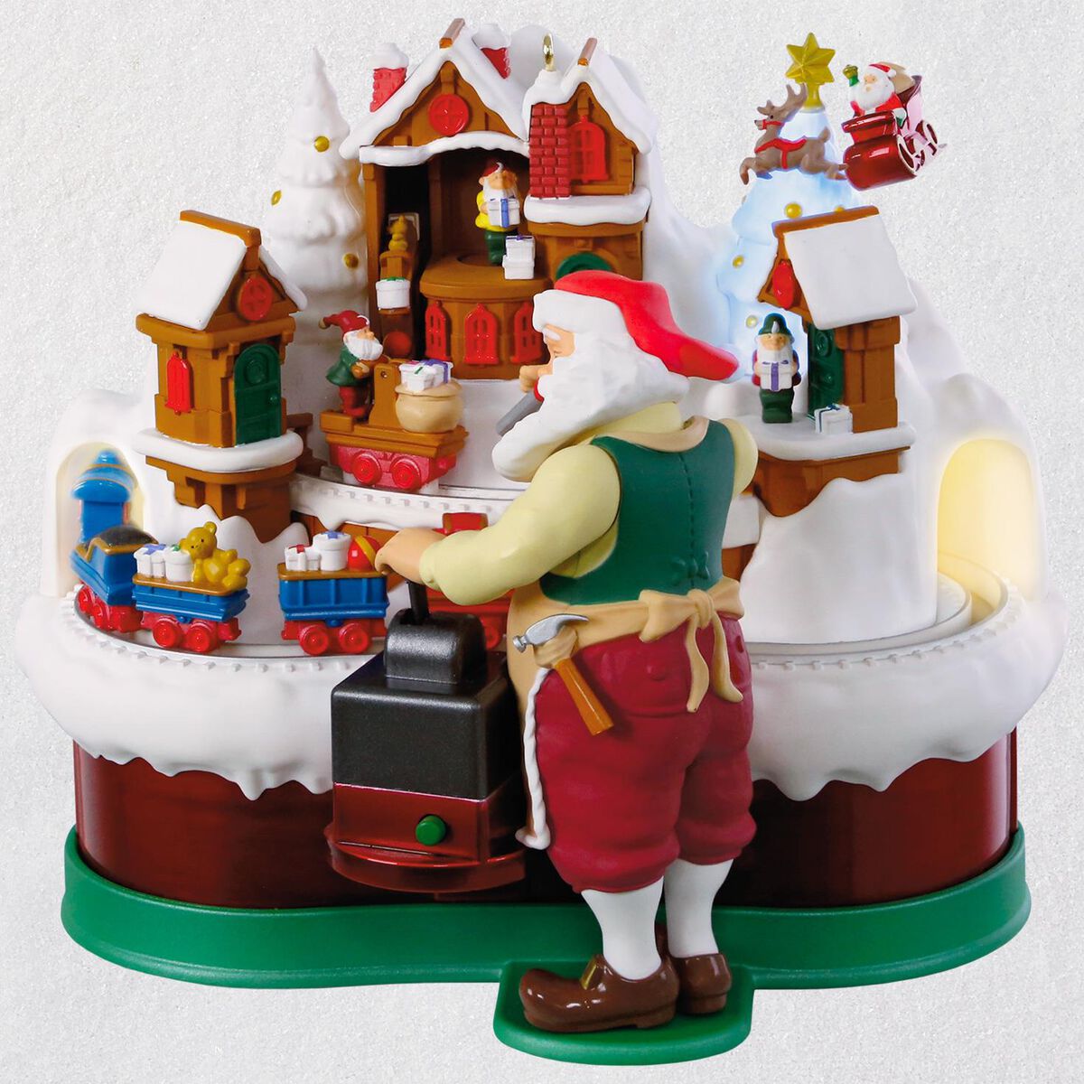 Santa's Magic Train Musical Ornament With Light and Motion Keepsake