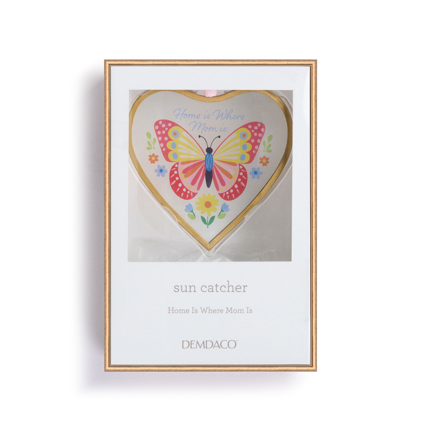 Heart Shaped Butterfly Suncatcher With Mom Quote  image number 4