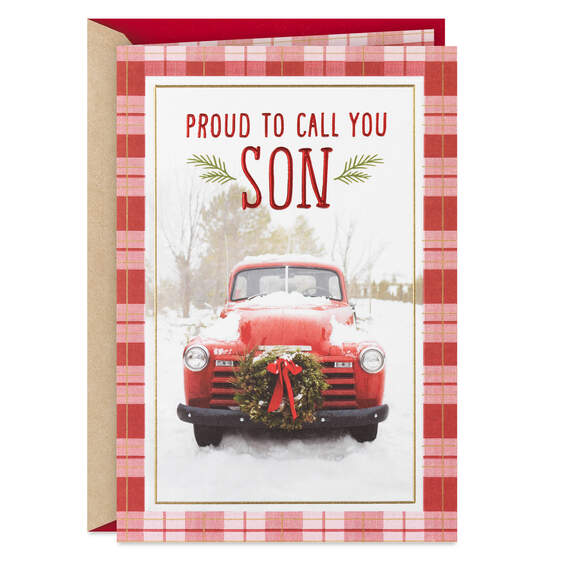 Proud to Call You Son Christmas Card
