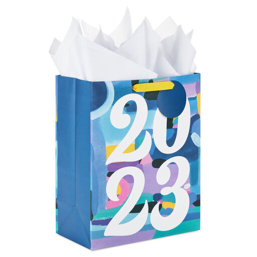 13" 2023 Large Graduation Gift Bag With Tissue Paper, 