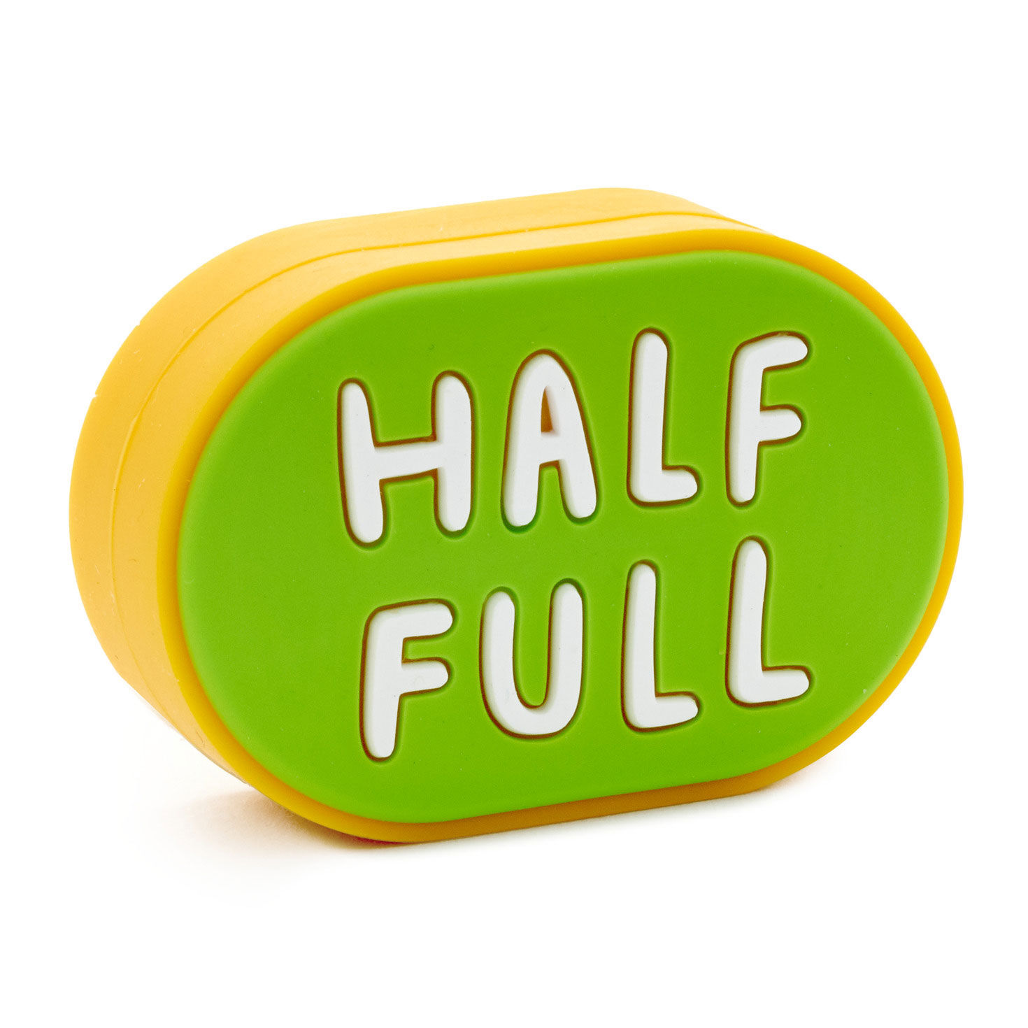 Charmers Half Full/Half Empty Funny Silicone Charm, 1.88" W