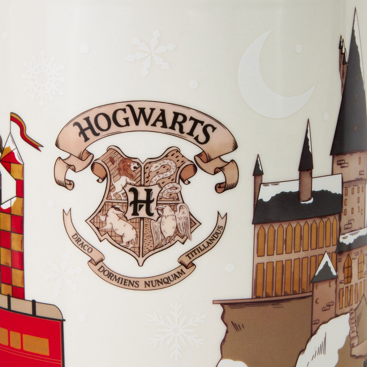 Hogwarts Ceramic Canister With Hedwig Handle upclose view image number 6