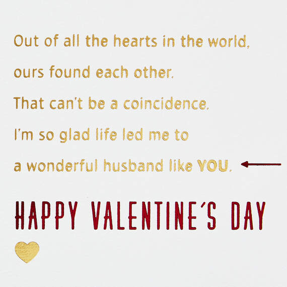 Our Hearts Found Each Other Valentine's Day Card for Husband, , large image number 2