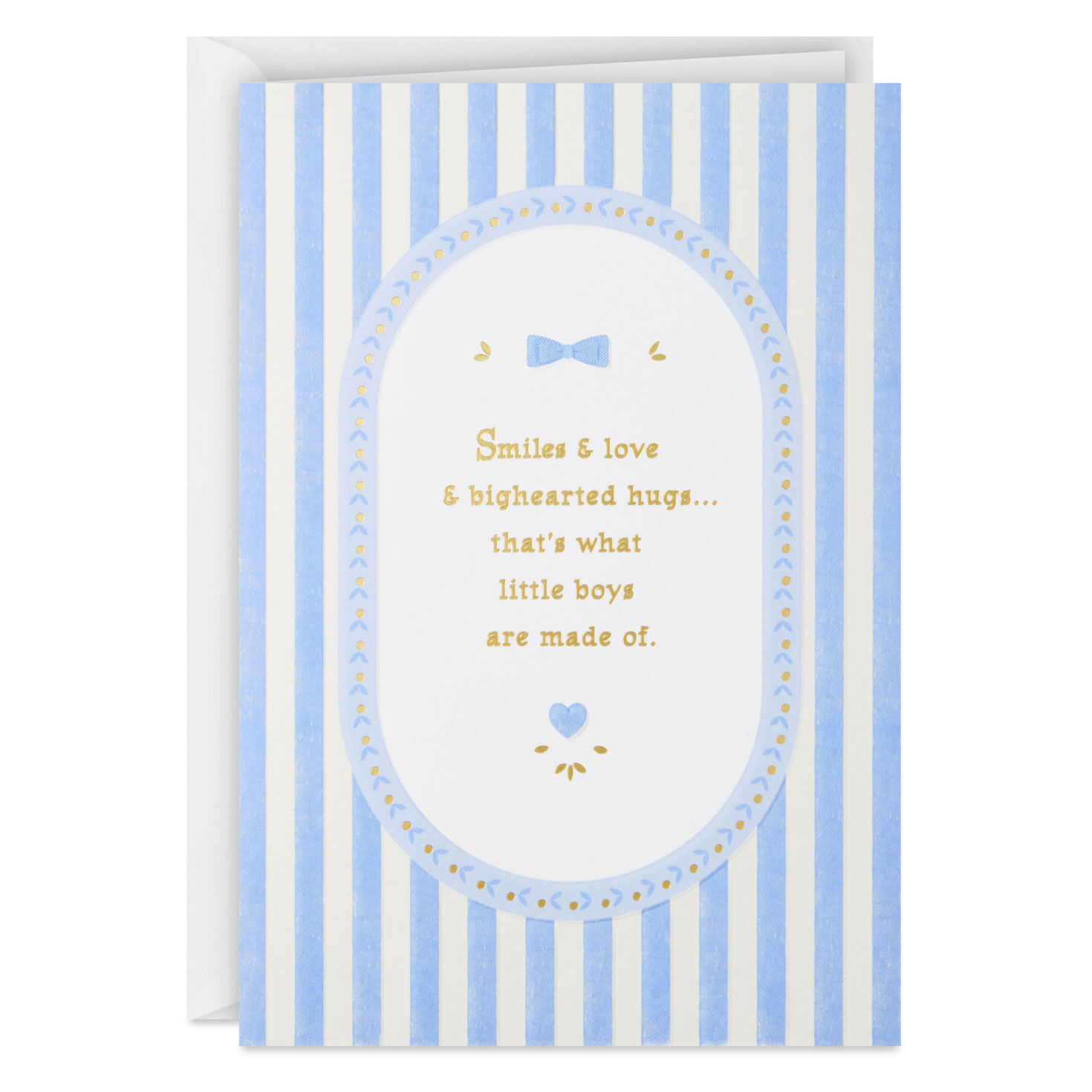 Smiles, Love and Big-Hearted Hugs New Baby Boy Card