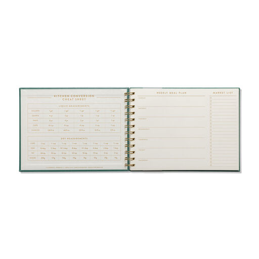 DesignWorks Ink Teal Meal Planner With Grocery Checklists, 