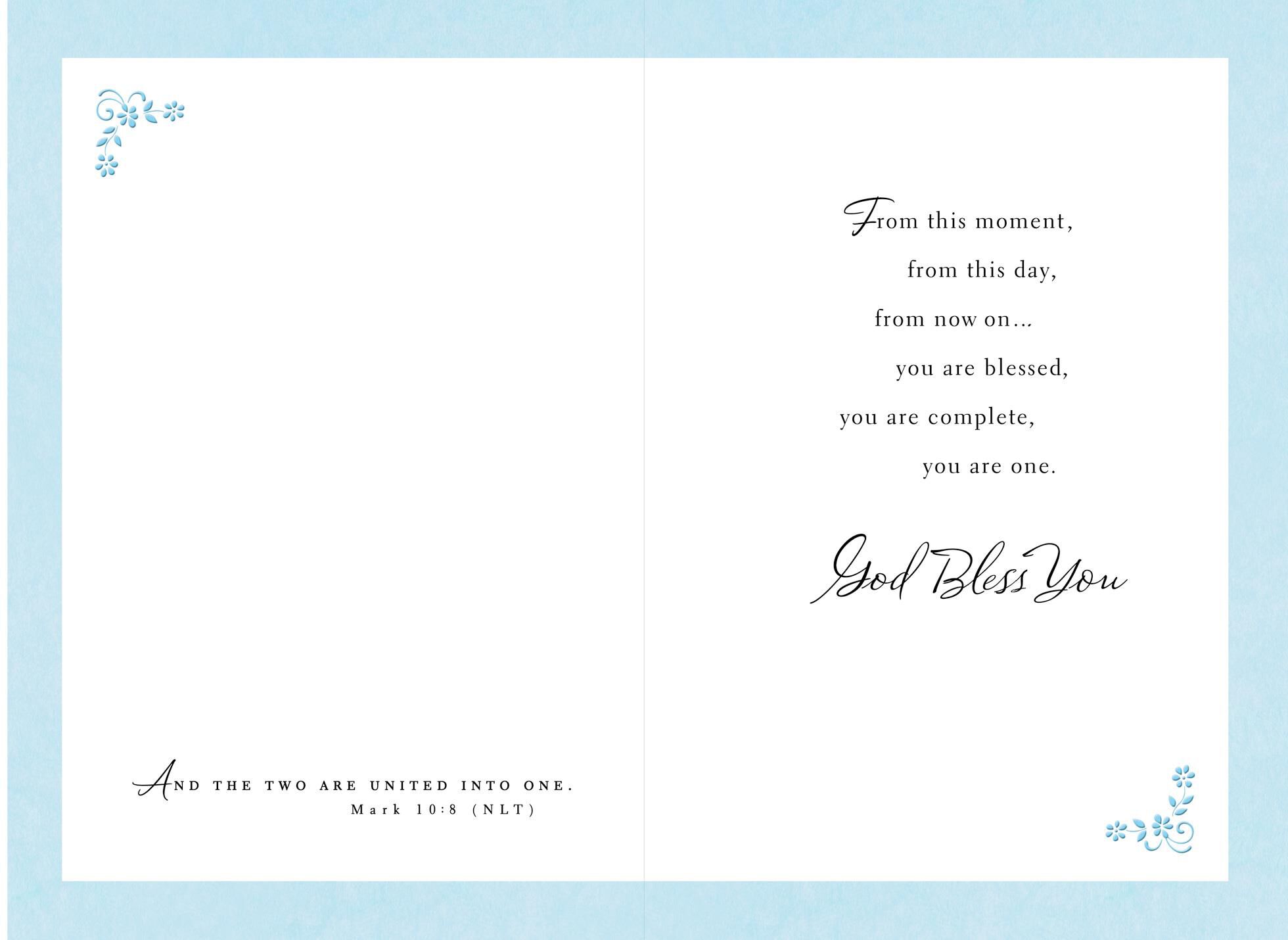 You Are Blessed Religious Wedding Card