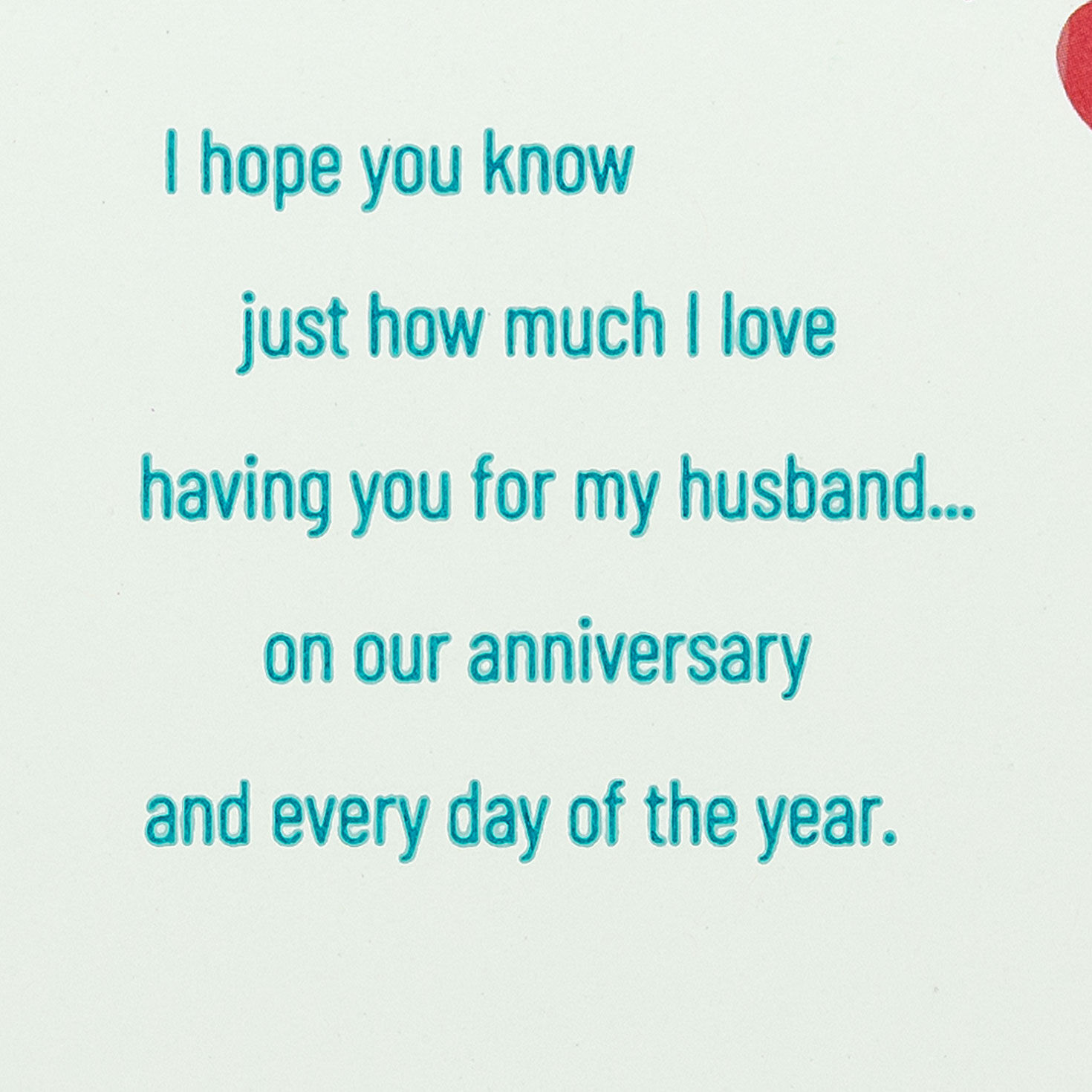 Colorful Hearts Anniversary Card for Husband Sentiment image number 2