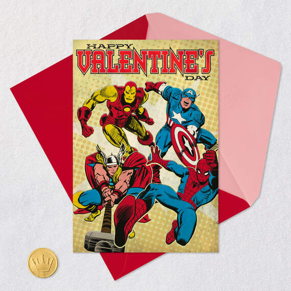 Marvel Comics Avengers One of the Good Guys Valentine's Day Card for Him, , large image number 7