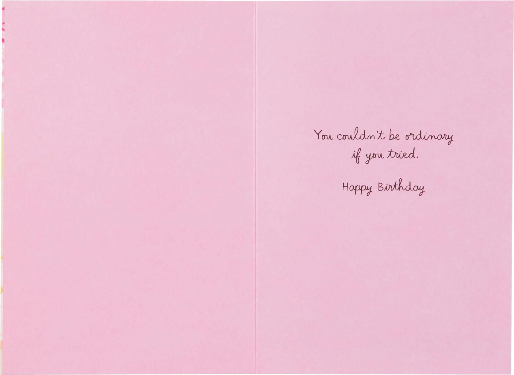 You're Far From Ordinary Birthday Card