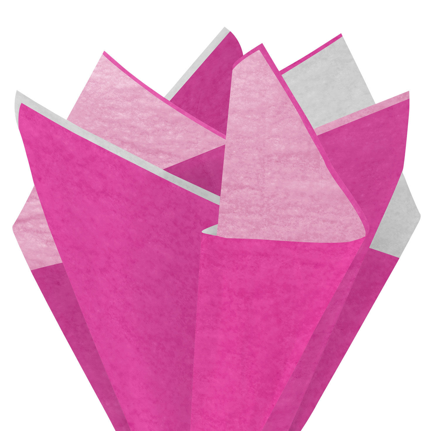 Light Pink/Hot Pink/White Tissue Paper Assortment fanned image number 2
