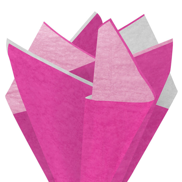 Pink Tissue Paper Ruffeled Light Pink, Hot Pink and White 3-Pack Assorted Tissue Paper, 12 sheets ...