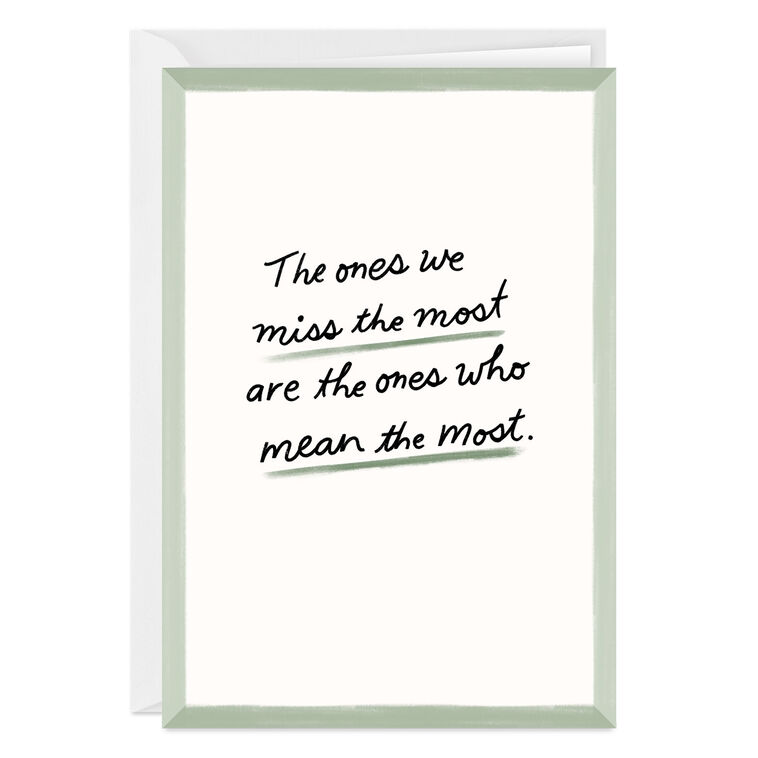 The Ones We Miss the Most Custom Sympathy Card