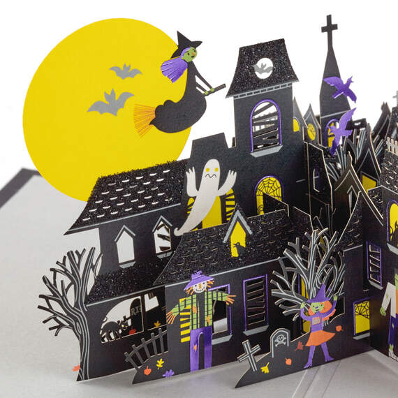 Happy Halloween Haunted Village 3D Pop-Up Halloween Card, , large image number 3