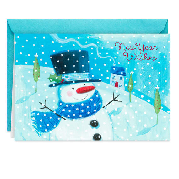 Something to Smile About Snowman New Year Card