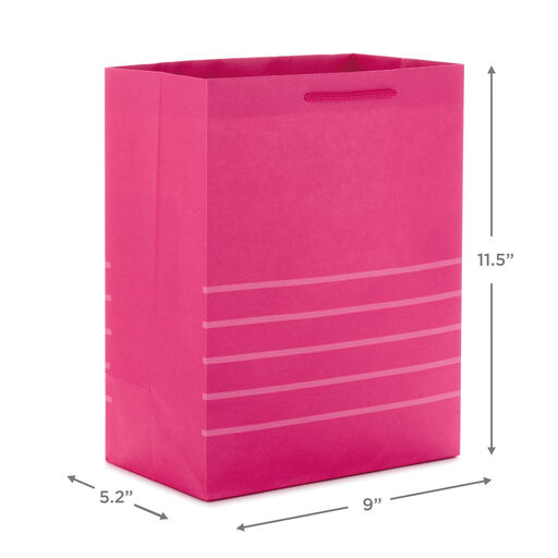 11.5" Dark Pink 3-Pack Gift Bags, 