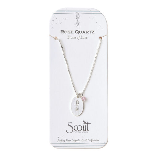 Rose Quartz Intention Charm Necklace, 