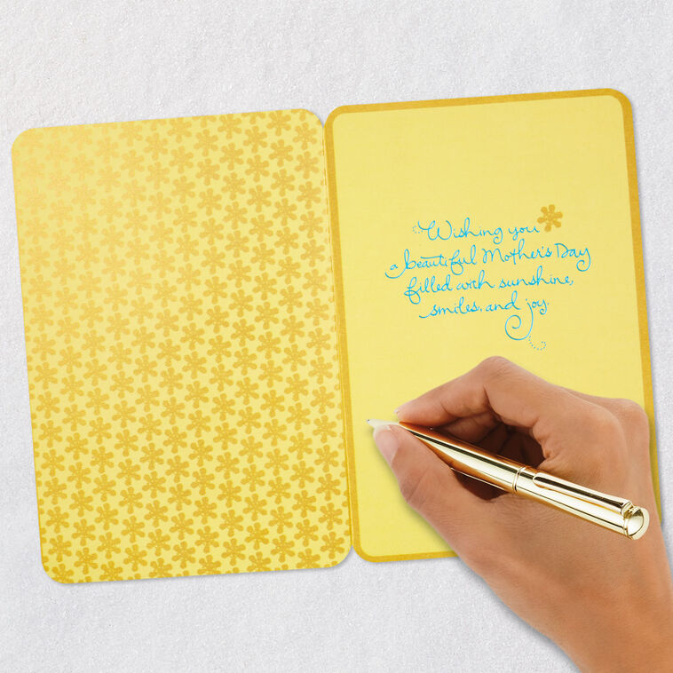 Yellow Layered Flower Mother's Day Card for Grandma Signing card image number 6