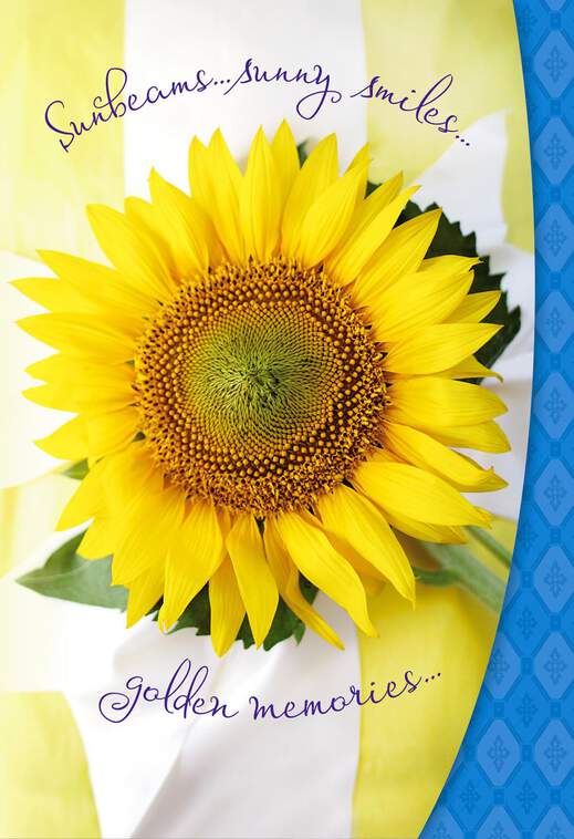 All Things Warm and Wonderful Sunflower Birthday Card, , large image number 1
